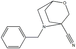 5-Benzyl-2-oxa-5-aza-bicyclo2.2.2octane-4-carbonitrile 结构式