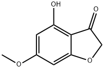 4-羟基-6-甲氧基苯并呋喃-3(2H)-酮 结构式