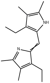 1H-Pyrrole, 3-ethyl-2-[(3-ethyl-4,5-dimethyl-2H-pyrrol-2-ylidene)methyl]-4,5-dimethyl- 结构式