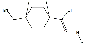 4-(aminomethyl)bicyclo[2.2.2]octane-1-carboxylic acid hydrochloride 结构式