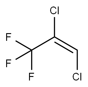 (1E)-1,2-Dichloro-3,3,3-trifluoroprop-1-ene 结构式