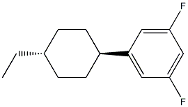 反式乙基环己基-3,5-二氟苯 结构式