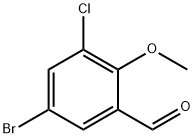 5-溴-3-氯-2-甲氧基苯甲醛 结构式