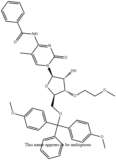 N4-Benzoyl-5'-O-(4,4'-dimethoxytrityl)-3'-O-(2-methoxyethyl)-5-methylcytidine 结构式