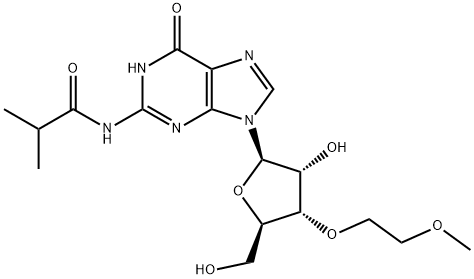 N2-iso-Butyroyl-3'-O-(methoxyethyl)guanosine 结构式