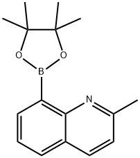 2-甲基-8-(4,4,5,5-四甲基-1,3,2-二氧杂硼烷-2-基)喹啉 结构式