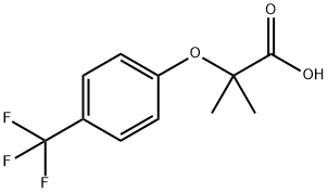 Propanoic acid, 2-methyl-2-[4-(trifluoromethyl)phenoxy]- 结构式