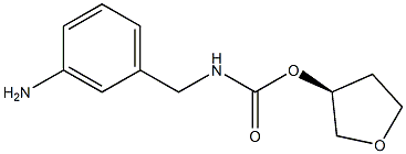[(3-aminophenyl)methyl] carbamic acid [(3S)-tetrahydro-3-furanyl] ester 结构式