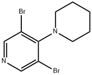 3,5-二溴-4-(哌啶-1-基)吡啶 结构式