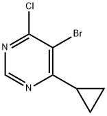 5-溴-4-氯-6-环丙基嘧啶 结构式