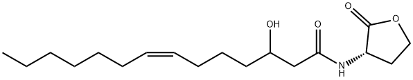 N-(3-hydroxy-7-cis tetradecenoyl)-L-Homoserine lactone 结构式