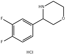 3-(3,4-DIFLUOROPHENYL)MORPHOLINE HYDROCHLORIDE 结构式