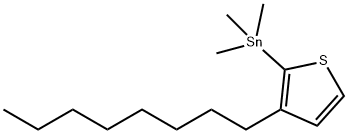 Stannane, trimethyl(3-octyl-2-thienyl)- 结构式