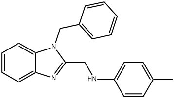 N-[(1-benzyl-1H-benzimidazol-2-yl)methyl]-4-methylaniline 结构式