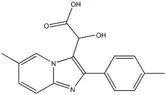 羟基[6-甲基-2-（4-甲基苯基）咪唑并[1,2-a]吡啶-3-基]乙酸 结构式