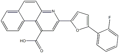 3-[5-(2-fluorophenyl)-2-furyl]benzo[f]quinoline-1-carboxylic acid 结构式