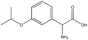 Amino(3-isopropoxyphenyl)acetic acid 结构式