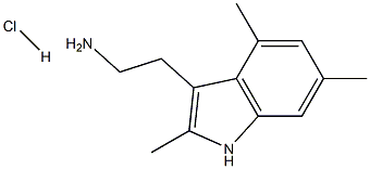 2-(2,4,6-Trimethyl-1H-indol-3-yl)ethanamine hydrochloride 结构式