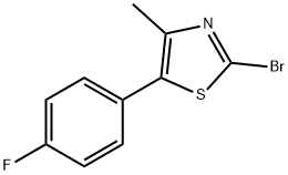 2-Bromo-5-(4-fluorophenyl)-4-methylthiazole 结构式