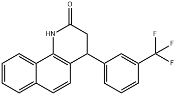 4-[3-(trifluoromethyl)phenyl]-3,4-dihydrobenzo[h]quinolin-2(1H)-one 结构式