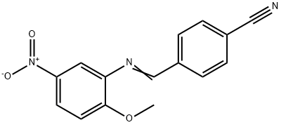 4-{[(2-methoxy-5-nitrophenyl)imino]methyl}benzonitrile 结构式