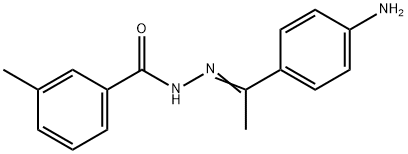 N'-[(Z)-1-(4-aminophenyl)ethylidene]-3-methylbenzohydrazide 结构式