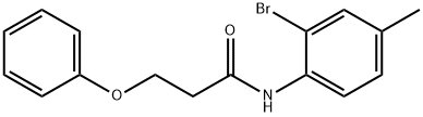 N-(2-bromo-4-methylphenyl)-3-phenoxypropanamide 结构式