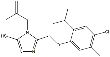 5-[(4-chloro-2-isopropyl-5-methylphenoxy)methyl]-4-(2-methyl-2-propenyl)-4H-1,2,4-triazol-3-yl hydrosulfide 结构式