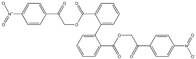 bis(2-{4-nitrophenyl}-2-oxoethyl) [1,1'-biphenyl]-2,2'-dicarboxylate 结构式