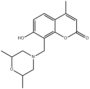 8-[(2,6-dimethyl-4-morpholinyl)methyl]-7-hydroxy-4-methyl-2H-chromen-2-one 结构式