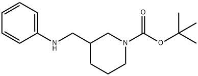 tert-butyl 3-[(phenylamino)methyl]piperidine-1-carboxylate 结构式