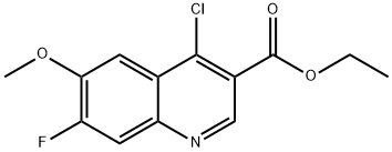 4-氯-7-氟-6-甲氧基喹啉-3-甲酸乙酯 结构式