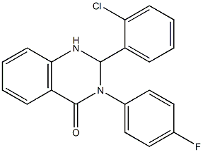2-(2-chlorophenyl)-3-(4-fluorophenyl)-2,3-dihydro-4(1H)-quinazolinone 结构式