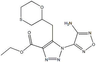 ethyl 1-(4-amino-1,2,5-oxadiazol-3-yl)-5-(4-thiomorpholinylmethyl)-1H-1,2,3-triazole-4-carboxylate 结构式