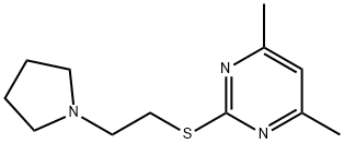 4,6-二甲基-2-(2-吡咯烷-1-基乙基硫基)嘧啶 结构式