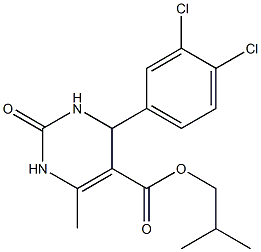 2-methylpropyl 4-(3,4-dichlorophenyl)-6-methyl-2-oxo-1,2,3,4-tetrahydropyrimidine-5-carboxylate 结构式