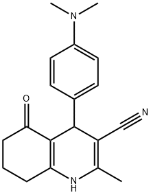 4-[4-(dimethylamino)phenyl]-2-methyl-5-oxo-1,4,5,6,7,8-hexahydroquinoline-3-carbonitrile 结构式