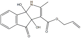 allyl 3a,8b-dihydroxy-2-methyl-4-oxo-1,3a,4,8b-tetrahydroindeno[1,2-b]pyrrole-3-carboxylate 结构式