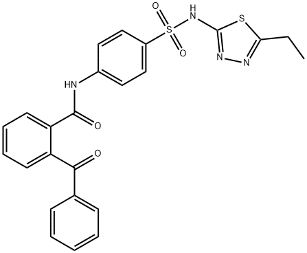 2-benzoyl-N-(4-{[(5-ethyl-1,3,4-thiadiazol-2-yl)amino]sulfonyl}phenyl)benzamide 结构式