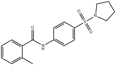 2-methyl-N-[4-(1-pyrrolidinylsulfonyl)phenyl]benzamide 结构式