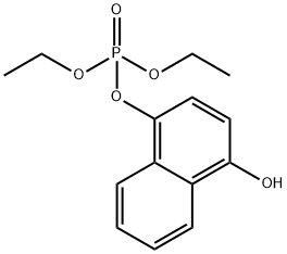 磷酸二乙酯1-羟基萘-4-基酯 结构式