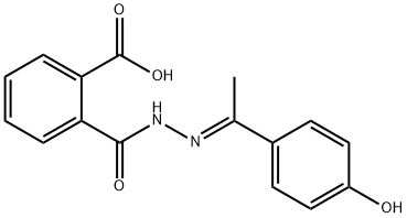 2-({2-[(E)-1-(4-hydroxyphenyl)ethylidene]hydrazino}carbonyl)benzoic acid 结构式
