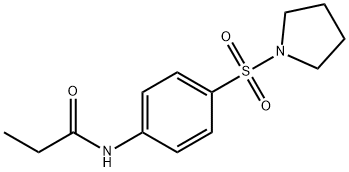 N-[4-(1-pyrrolidinylsulfonyl)phenyl]propanamide 结构式