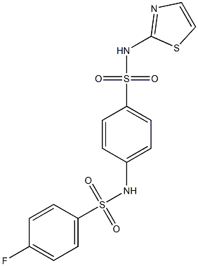 4-{[(4-fluorophenyl)sulfonyl]amino}-N-(1,3-thiazol-2-yl)benzenesulfonamide 结构式