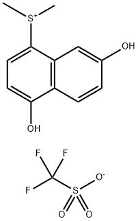 Sulfonium, (4,7-dihydroxy-1-naphthalenyl)dimethyl-, 1,1,1-trifluoromethanesulfonate 结构式