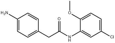 2-(4-aminophenyl)-N-(5-chloro-2-methoxyphenyl)acetamide 结构式