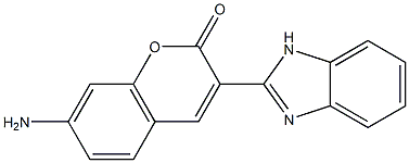 7-氨基-3-(1H-苯并咪唑-2-基)-2H-苯并吡喃-2-酮 结构式