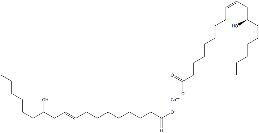 9-Octadecenoicacid,12-hydroxy-,calciumsalt,(9Z,12R)- 结构式