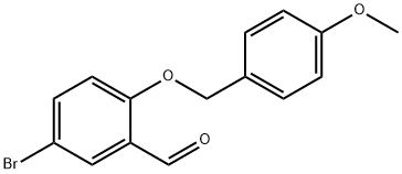 3-BROMO-6-((4-METHOXYBENZYL)OXY)BENZALDEHYDE 结构式