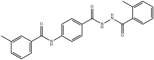 3-methyl-N-(4-{[2-(2-methylbenzoyl)hydrazino]carbonyl}phenyl)benzamide 结构式